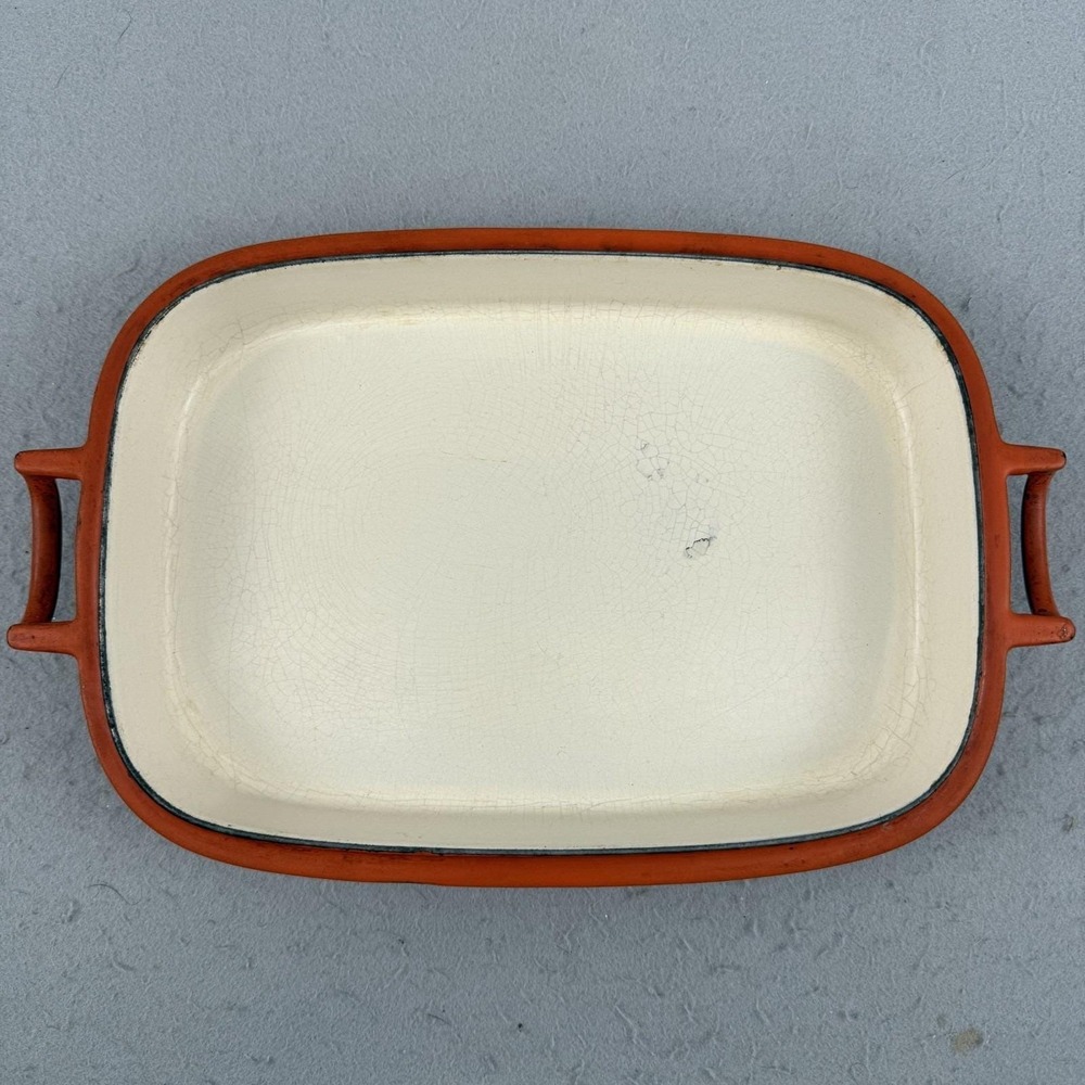 Dansk Orecast Rectangular Skillet Lid Baker‎ Orange Quistgaard JHQ As-Is